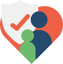 corazon vector familia y seguridad